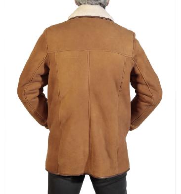 SL117410 - Mens Classic Sheepskin Coat In Tan